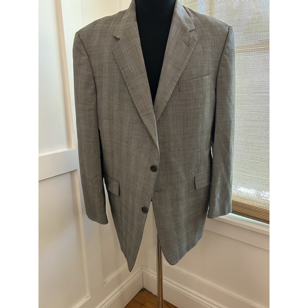 Ing Loro Piana Italy Blazer Daniel Cremieux Sports Coat Gray Plaid Blazer 44 USA